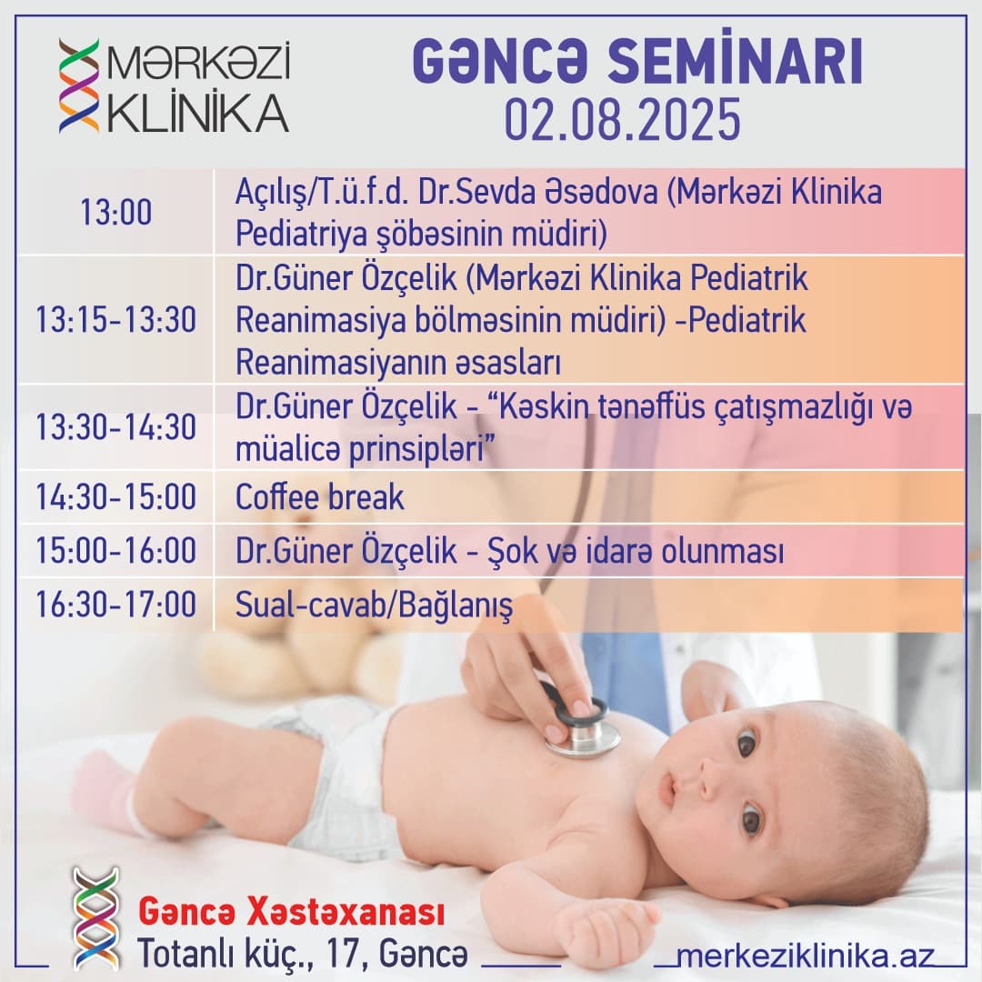 Mərkəzi Klinika Gəncə Xəstəxanasında seminar.